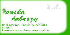 monika ambrozy business card